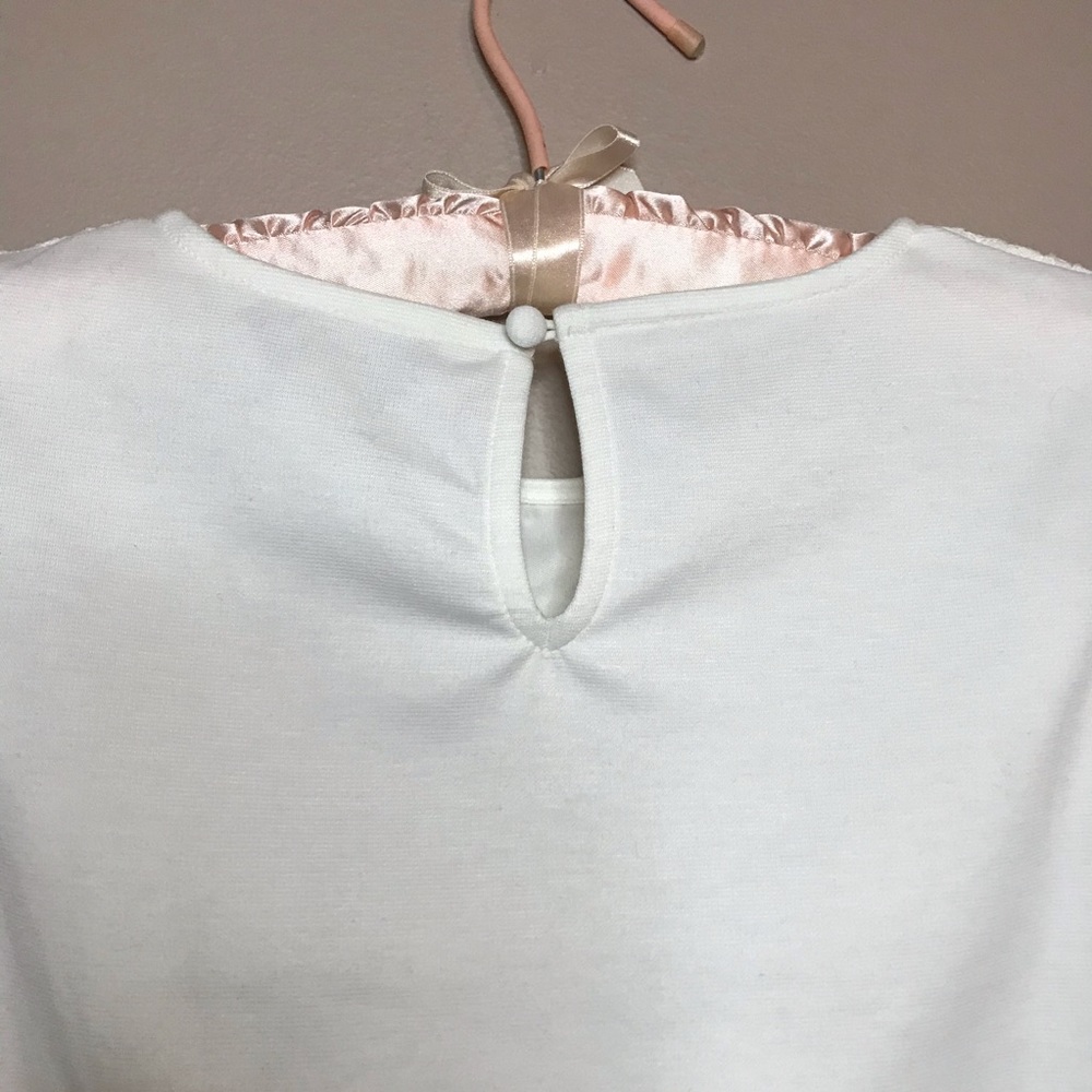2/$25 NWT Lauren Conrad Embellished Lace Crop Top - Picture 6 of 7